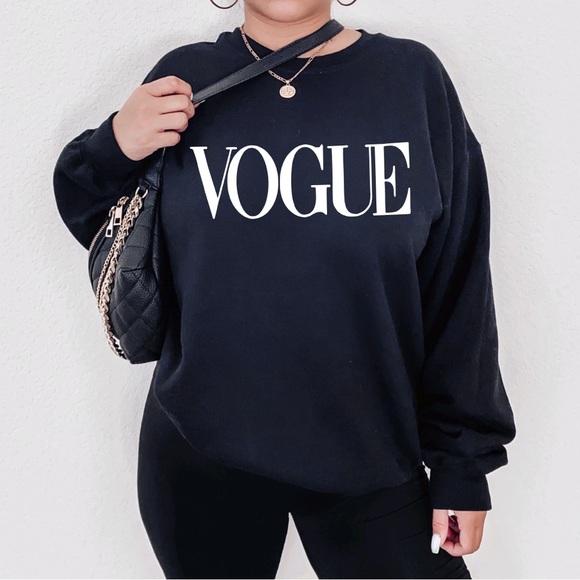 Tops - NEW VOGUE S-5X Oversized Sweatshirts Top Black